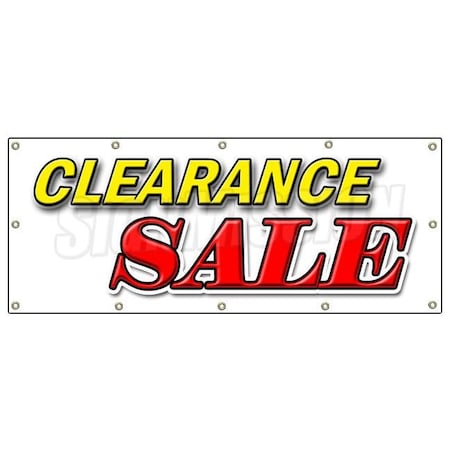Signmission CLEARANCE SALE BANNER SIGN retail sign signs store 50% off huge B-96 Clearance Sale